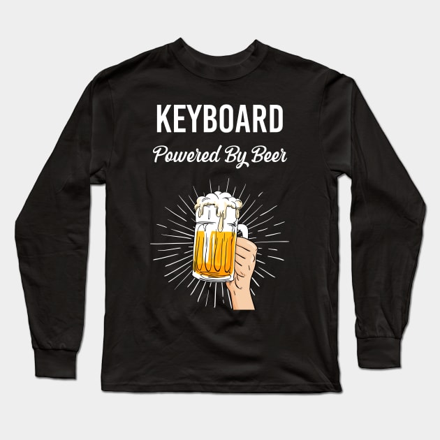 Beer Keyboard Long Sleeve T-Shirt by Happy Life